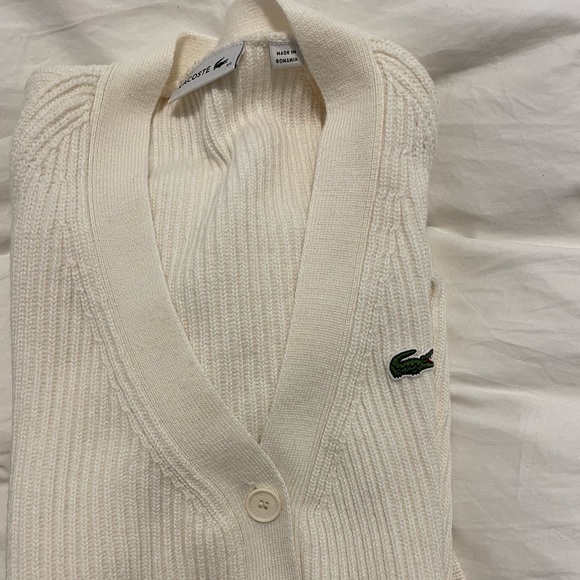 Lacoste oversized wool blend cardigan - Picture 2 of 8